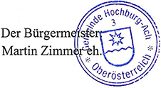 Gemeindeamt Hochburg - Ach Oberösterreich Der Bürgermeister Martin Zimmer eh